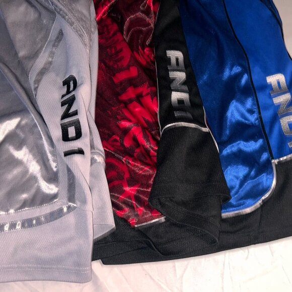 3 Set of AND1”s Basketball Unisex Shorts W/Pockets & Drawstrings - Picture 2 of 6